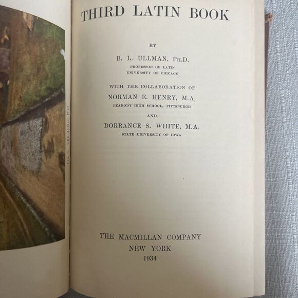 Third Latin Book by Ullman Henry White Hardcover Published 1934 - Picture 12 of 12